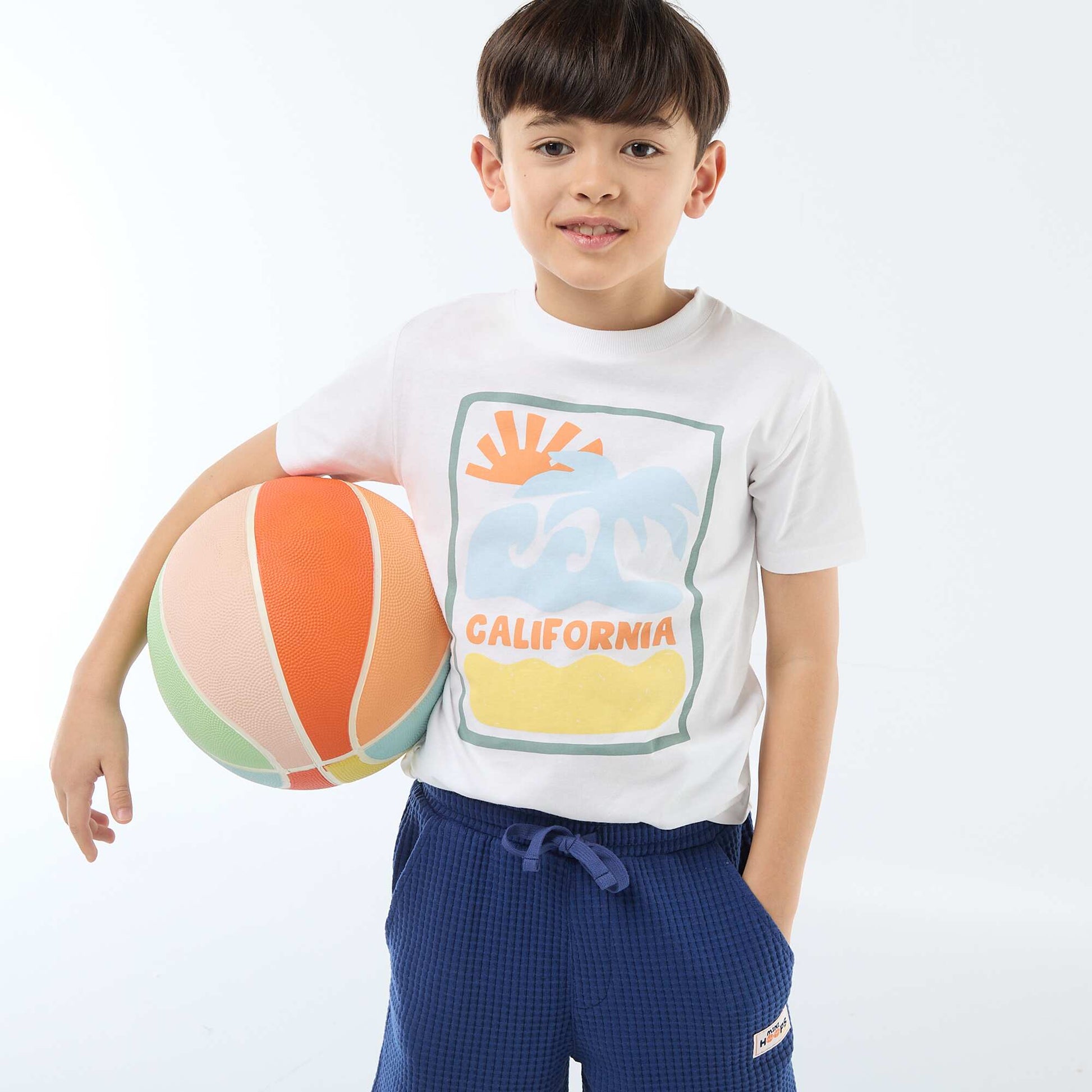 Printed Short-Sleeved T-Shirt WHITE