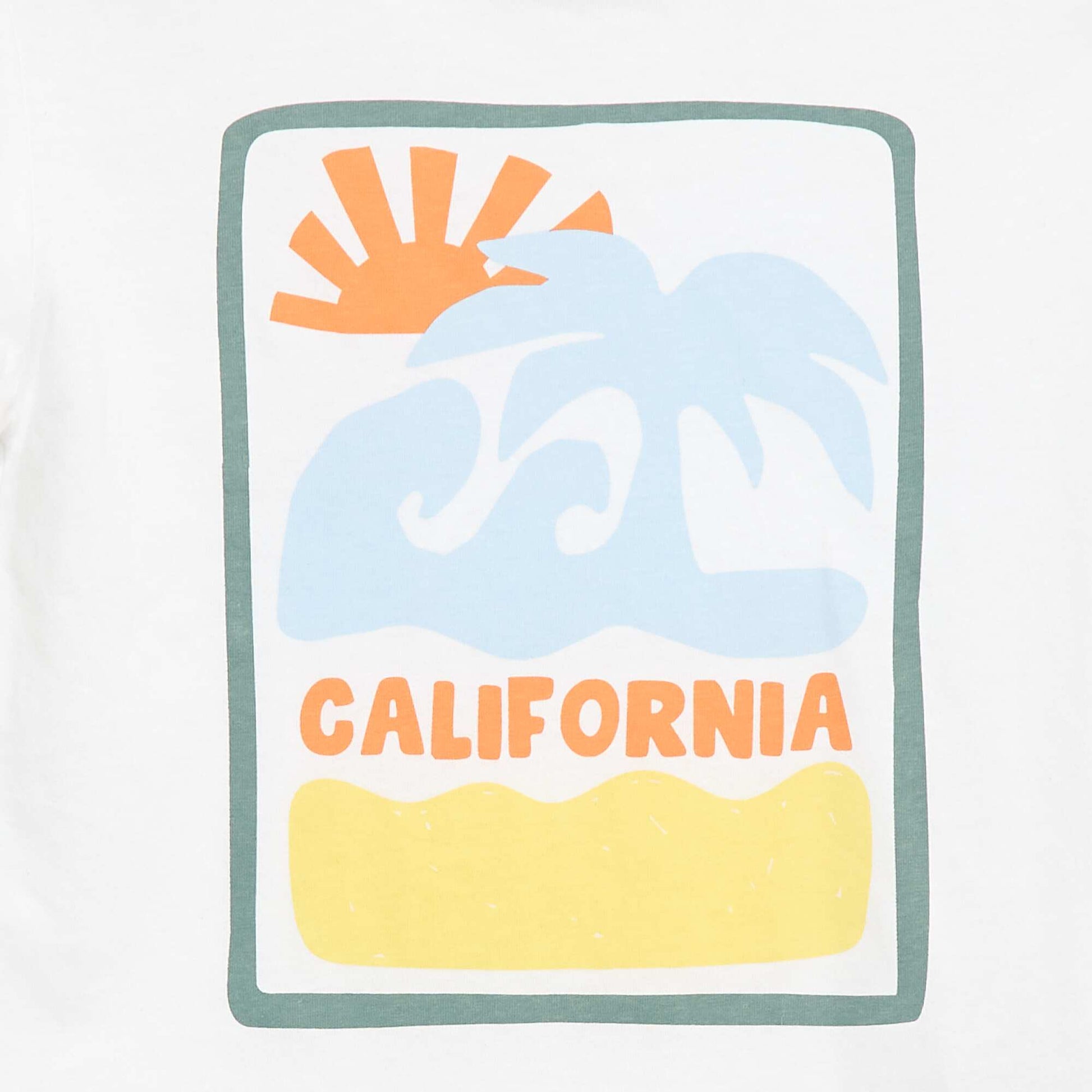 Printed Short-Sleeved T-Shirt WHITE