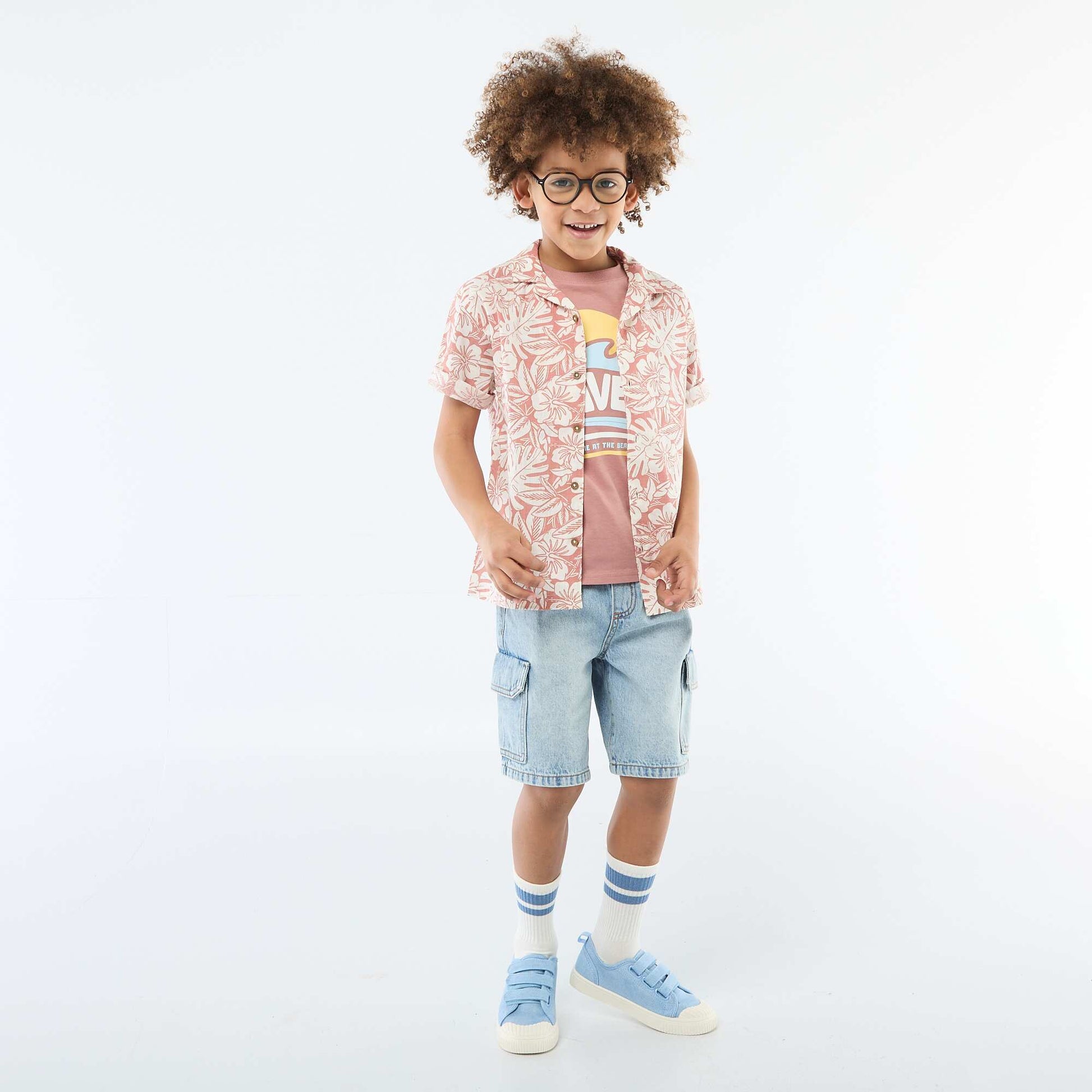Printed Short-Sleeved T-Shirt PINK