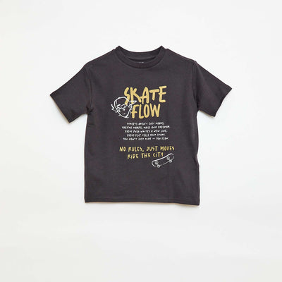 Printed Short-Sleeve T-shirt GREY