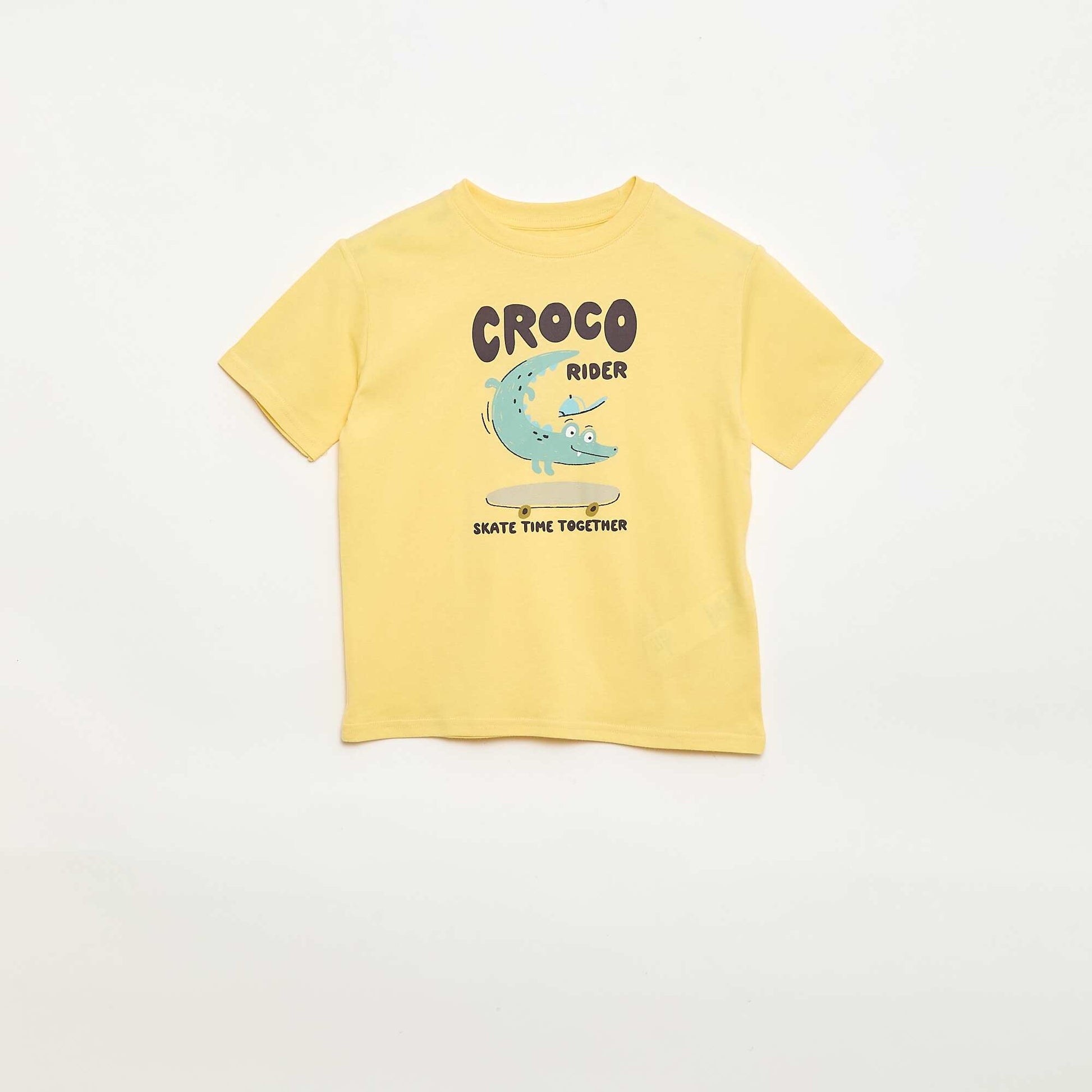 Printed Short-Sleeved T-Shirt YELLOW