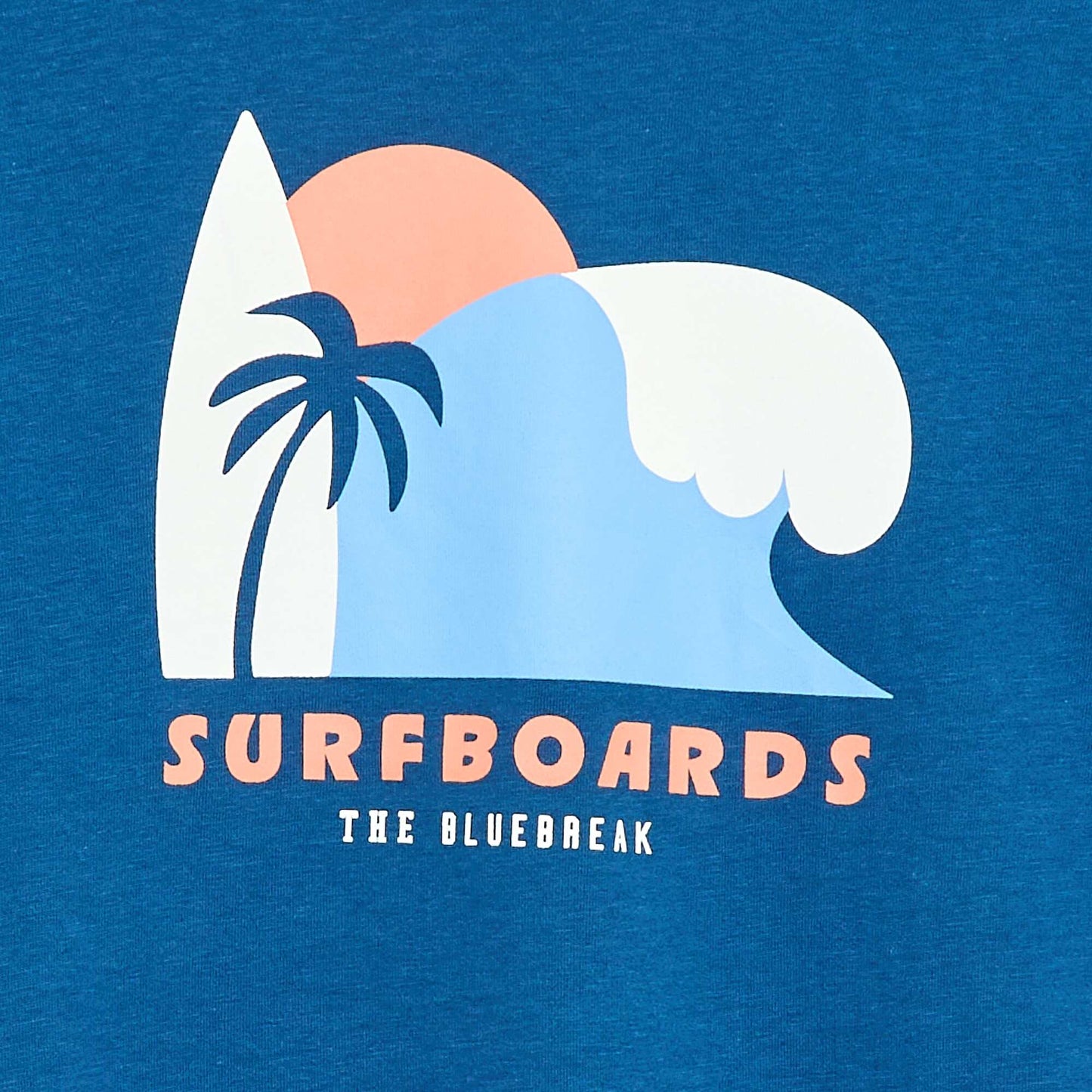 Printed Short-Sleeved T-Shirt BLUE