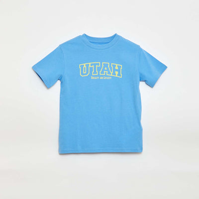 Short-Sleeve Printed T-Shirt BLUE