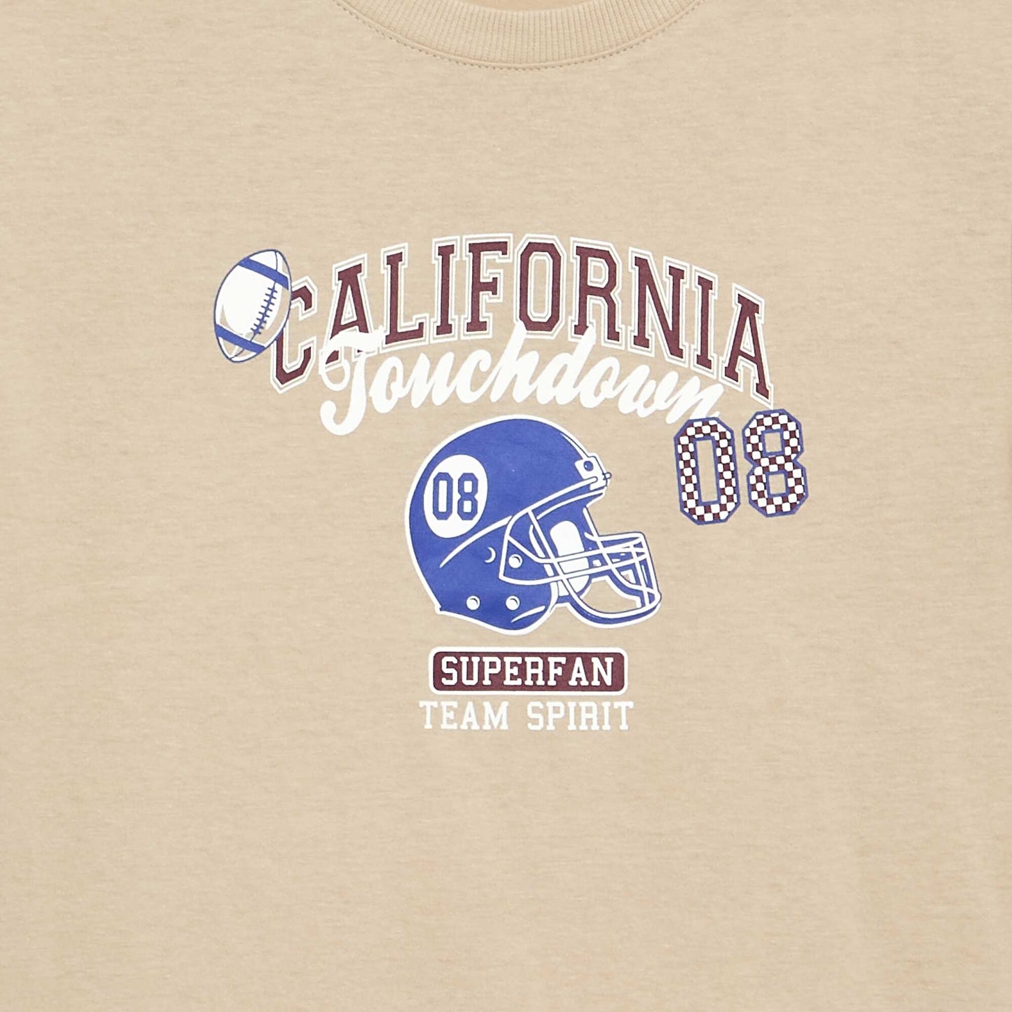 Printed Short-Sleeve T-Shirt BEIGE