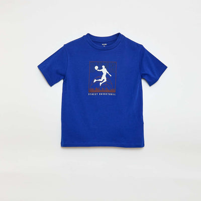 Printed Short-Sleeve T-Shirt BLUE