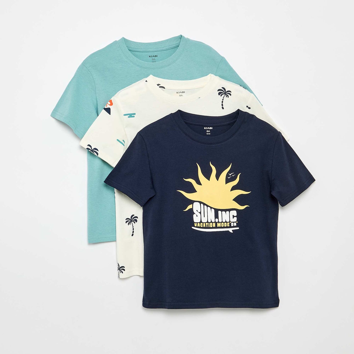3-Pack Cotton T-Shirts BLUE