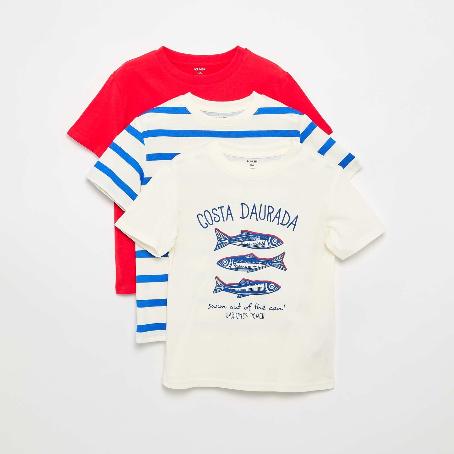 3-Pack Cotton T-Shirts WHITE
