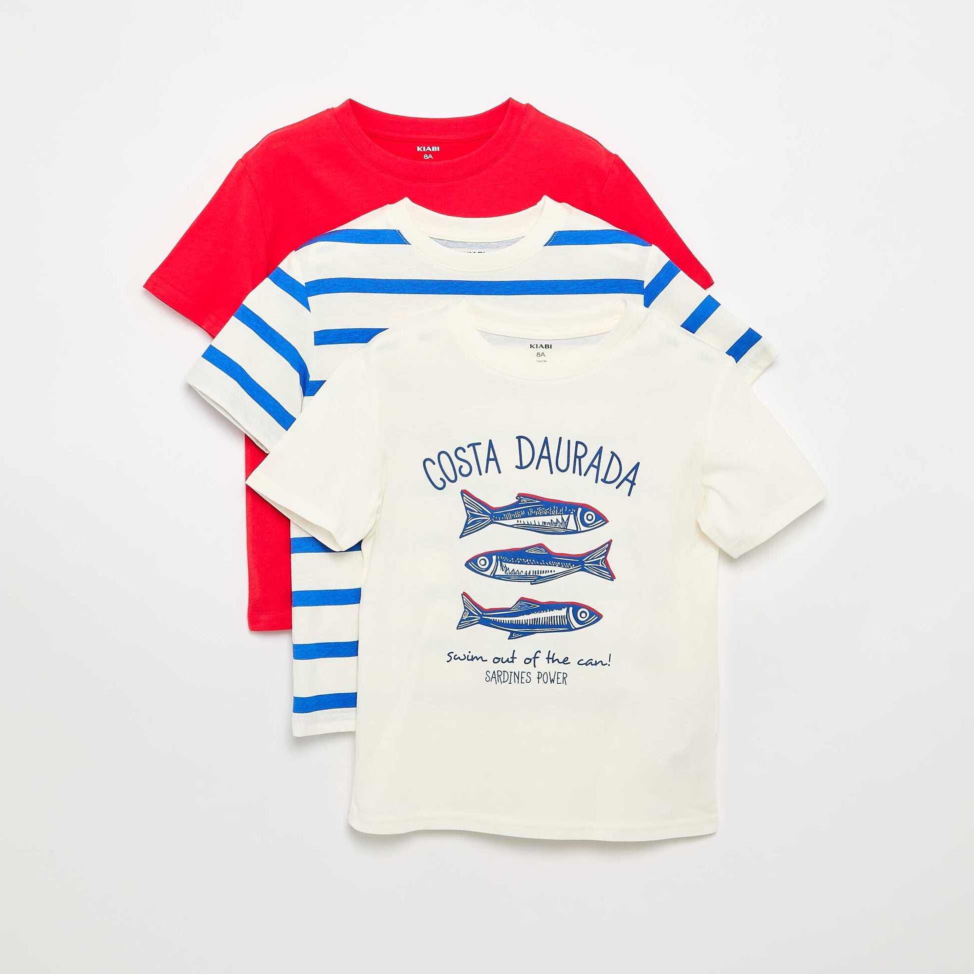 3-Pack Cotton T-Shirts WHITE