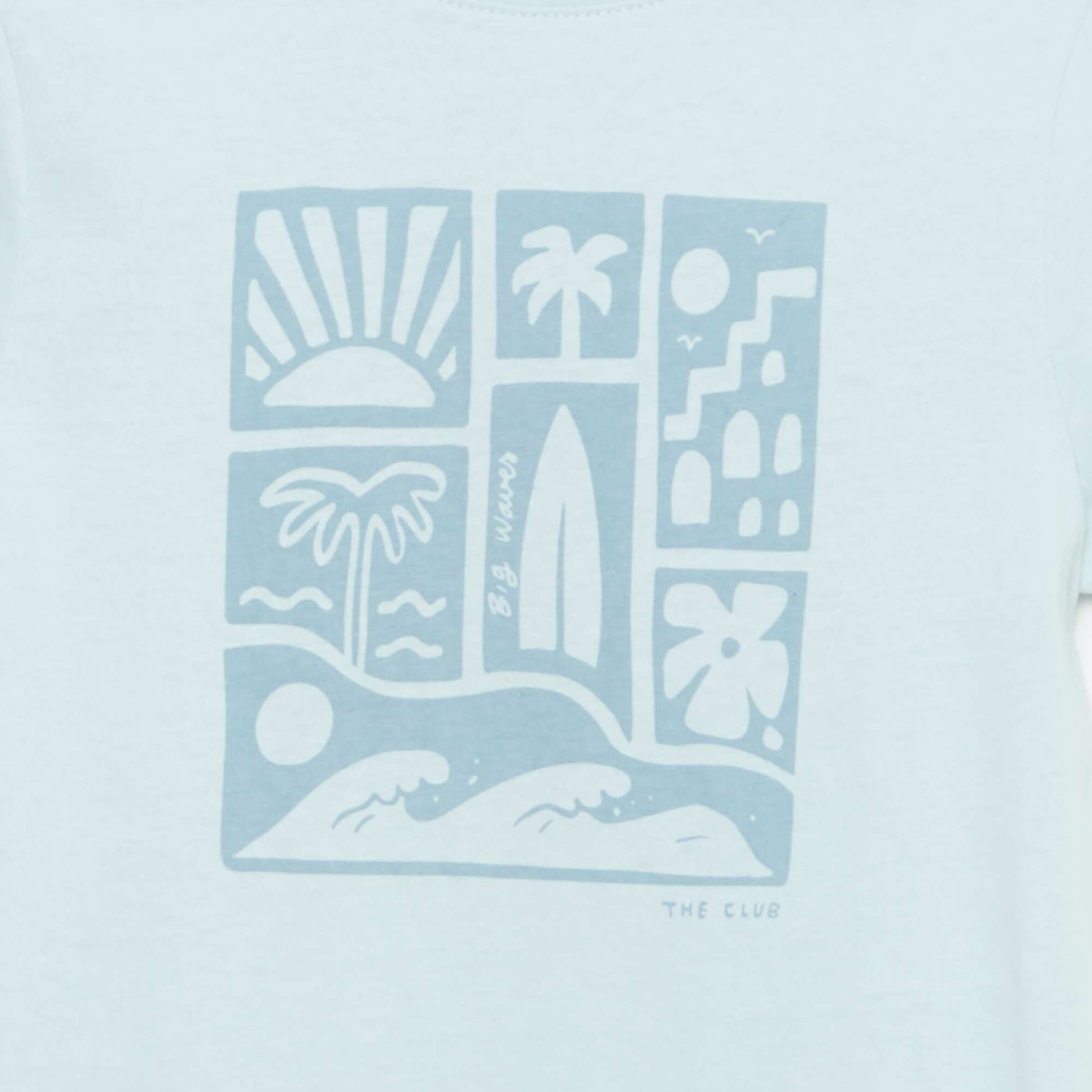 Printed Message T-Shirt BLUE
