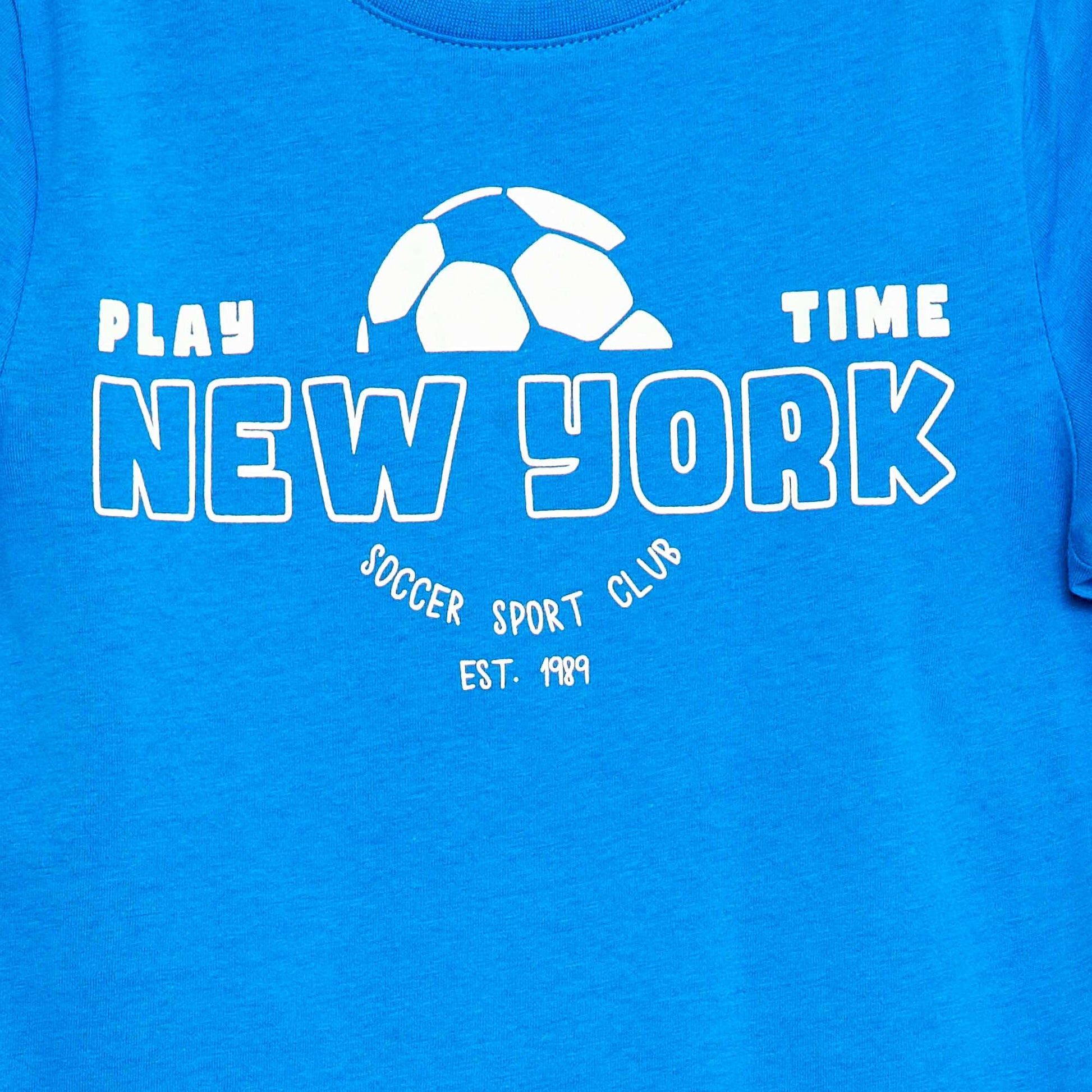 Printed Message T-Shirt BLUE