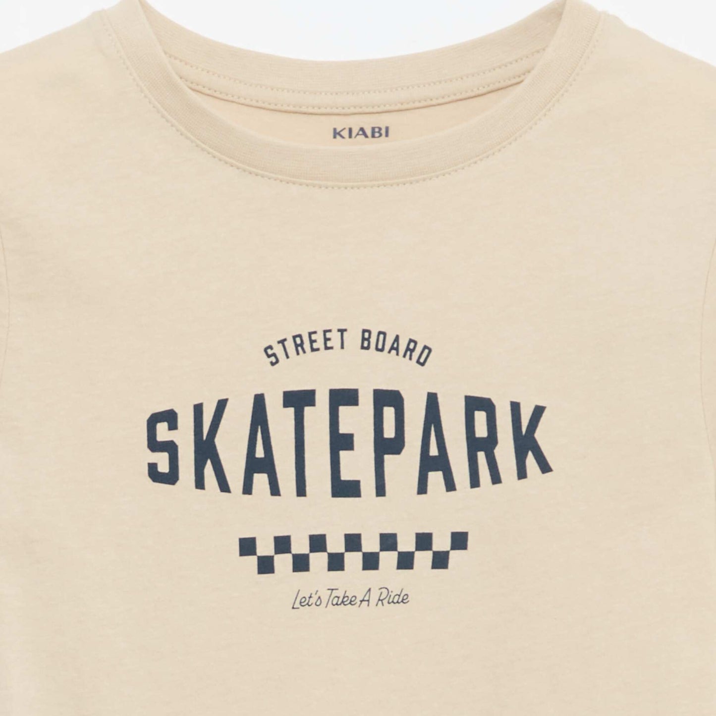 Printed Message T-Shirt BEIGE