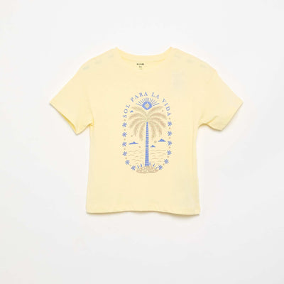 Fantasy Print T-Shirt YELLOW