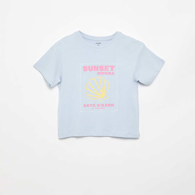 Fantasy Print T-Shirt SKY BLUE