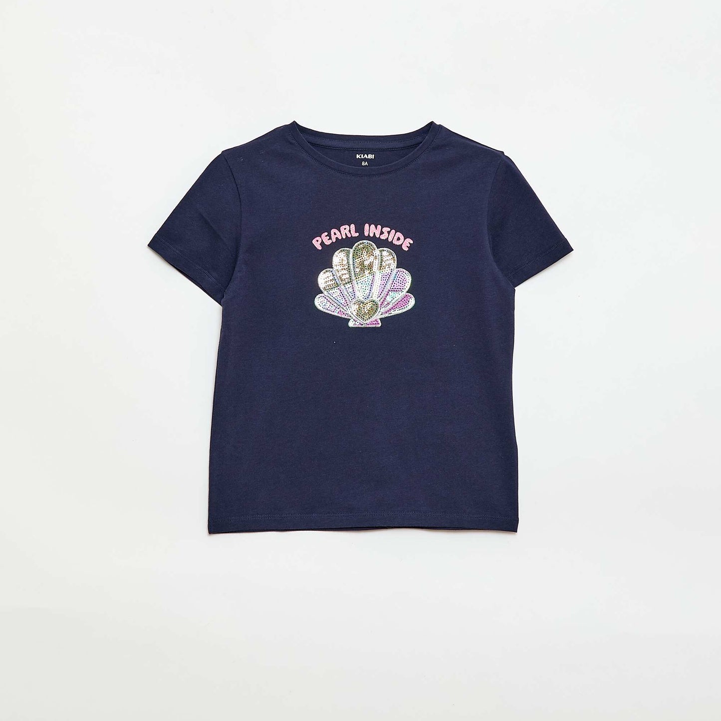 Short-sleeved T-shirt with design BLUE