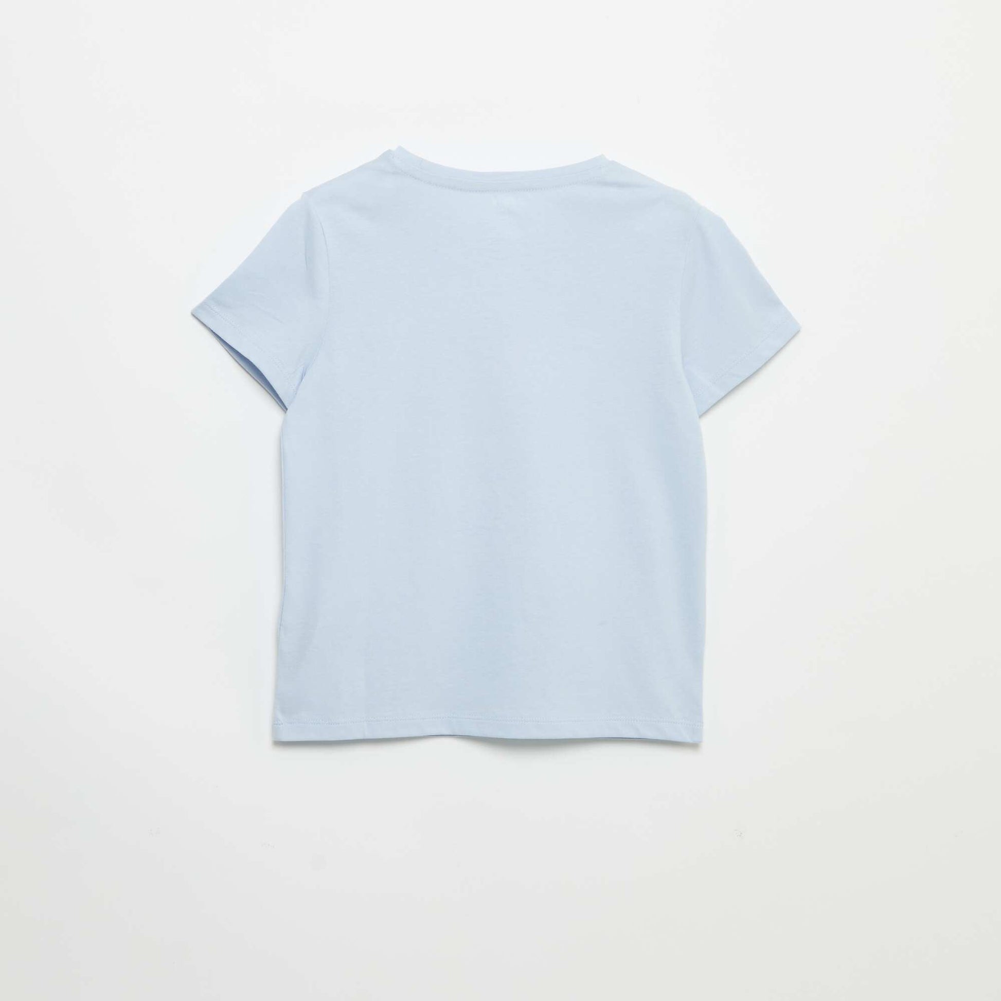 Short-Sleeved T-Shirt with Sequin Design BLUE