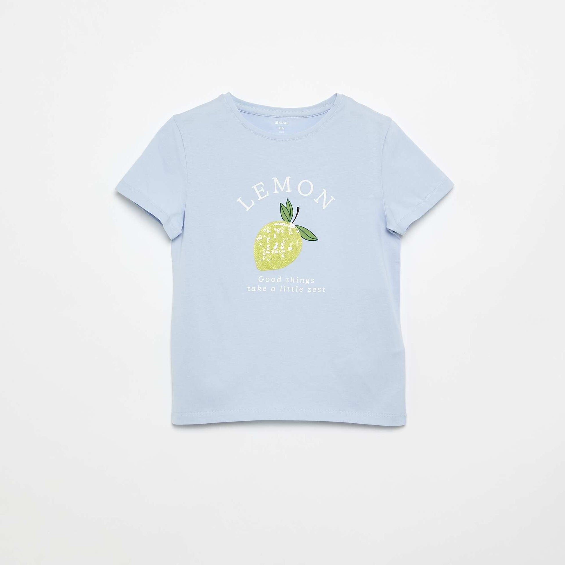 Short-sleeved T-shirt with design BLUE