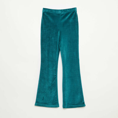 Wide Leg Corduroy Leggings GREEN