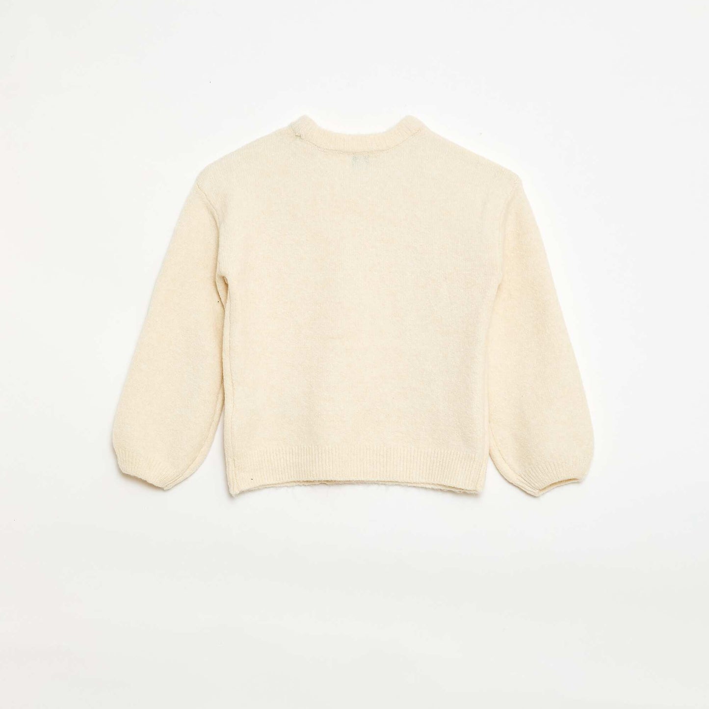Floral Embroidered Sweater WHITE