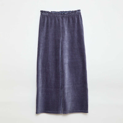 Wide Leg Corduroy Leggings BLUE