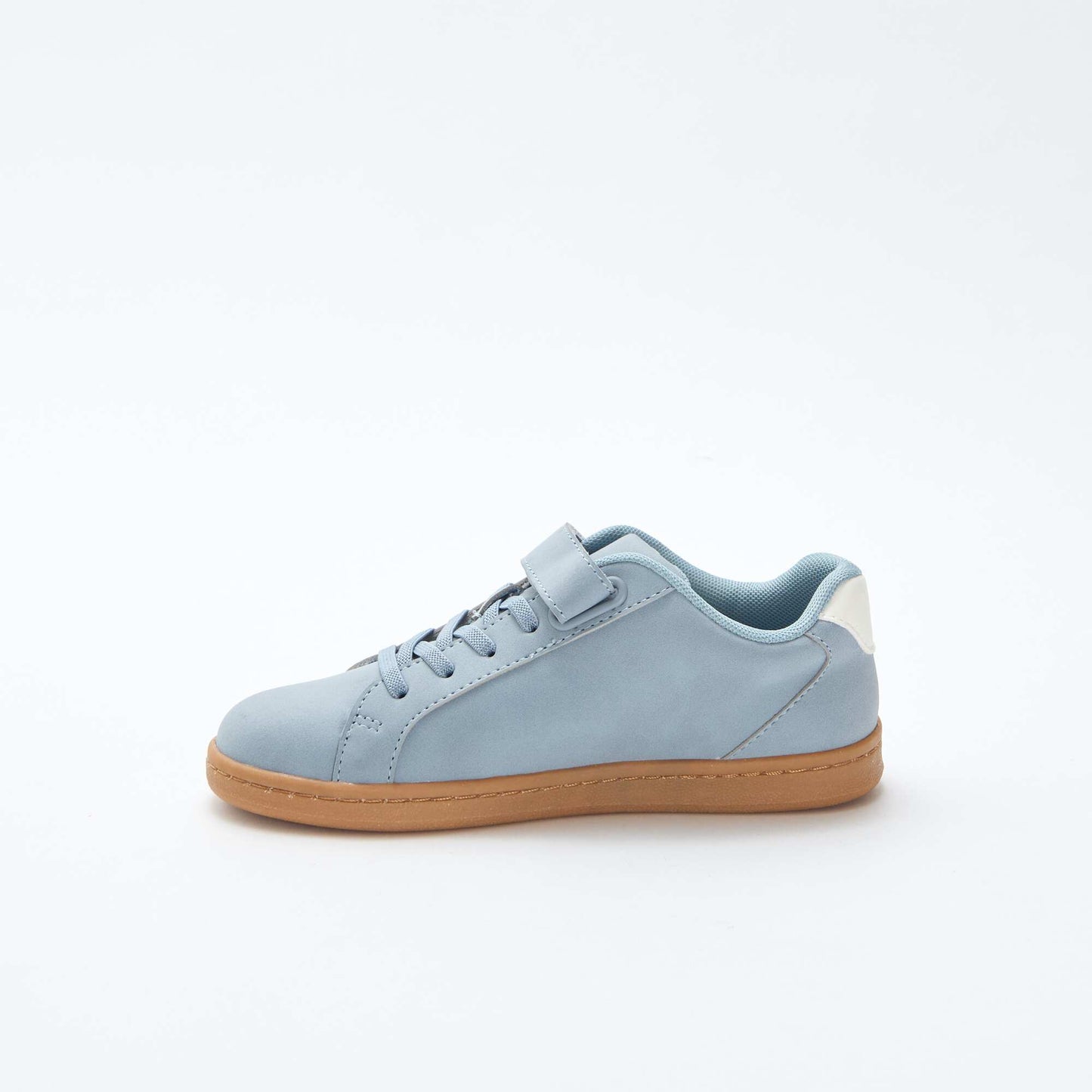 Two-tone low-top suede-effect trainers BLUE