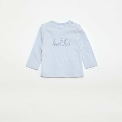 Printed Novelty T-shirt BLUE