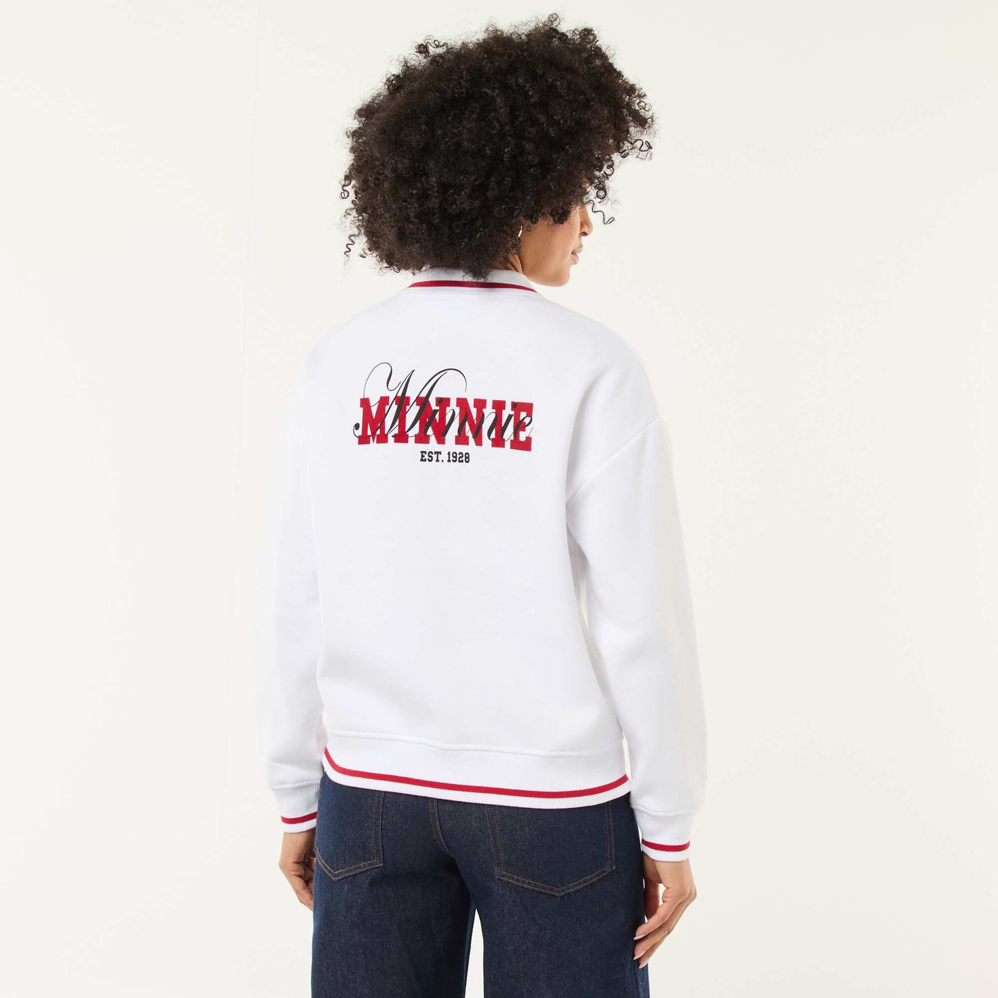 Minnie Mouse Disney Polo Sweatshirt WHITE
