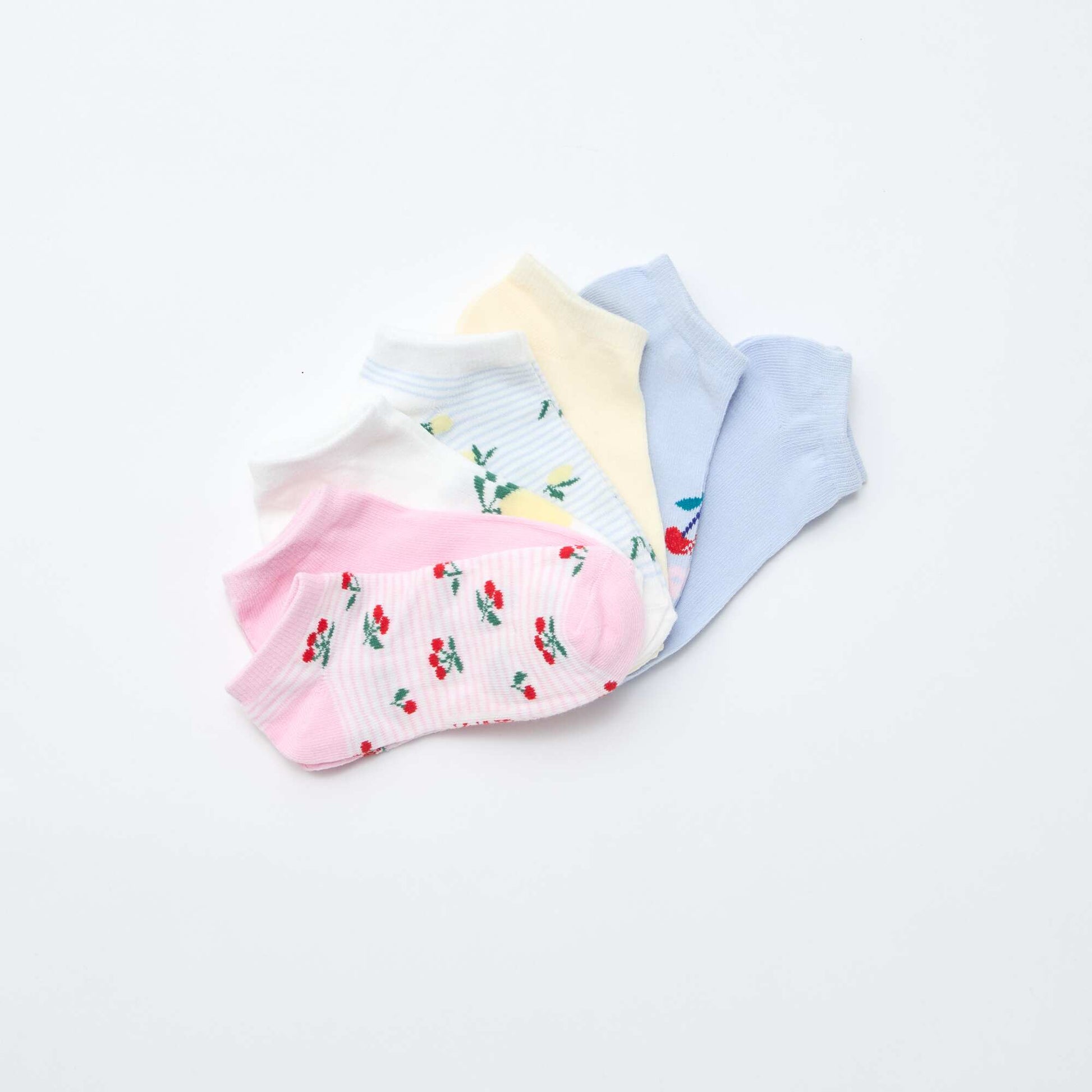 7-Pack of Invisible Ankle Socks BLUE