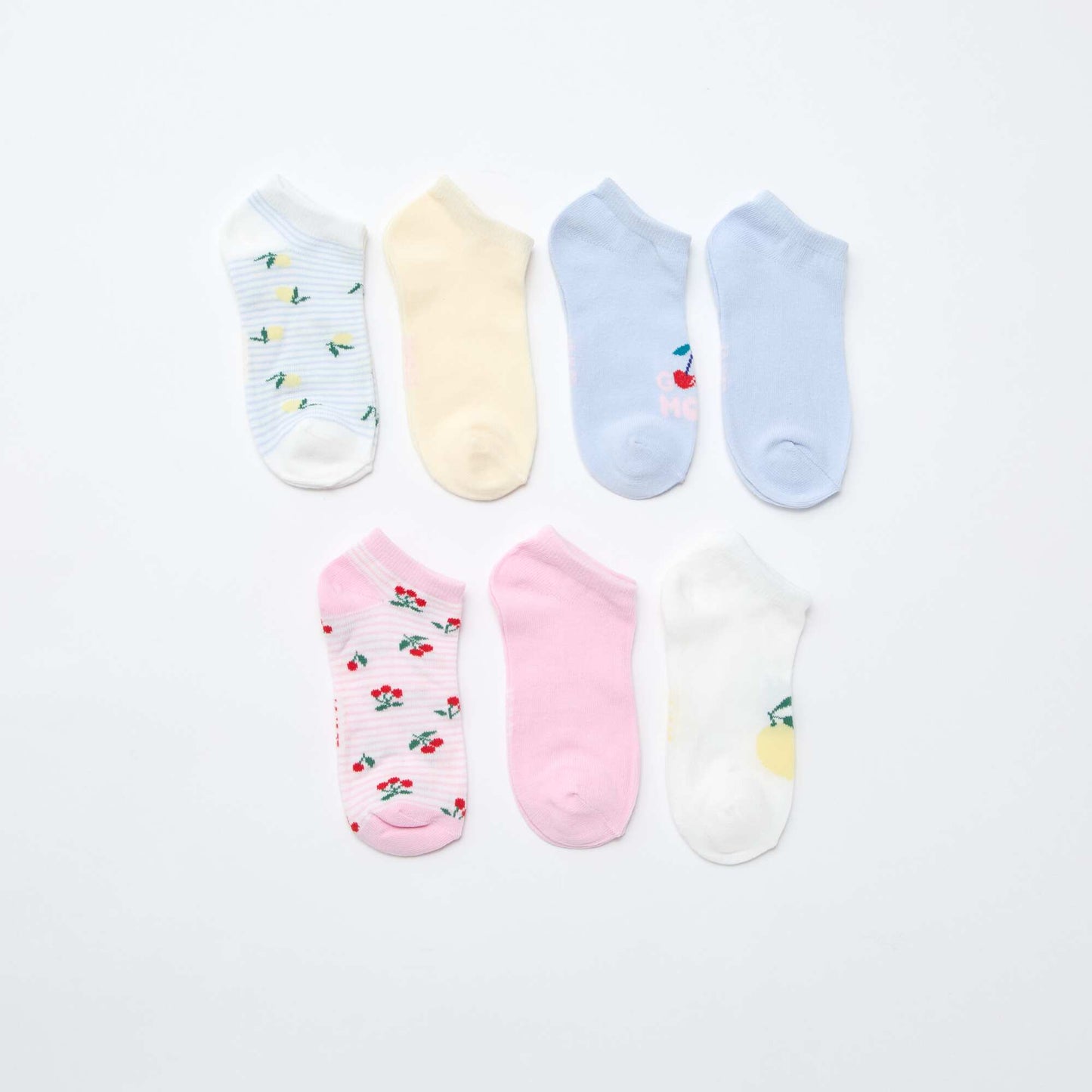 7-Pack of Invisible Ankle Socks BLUE