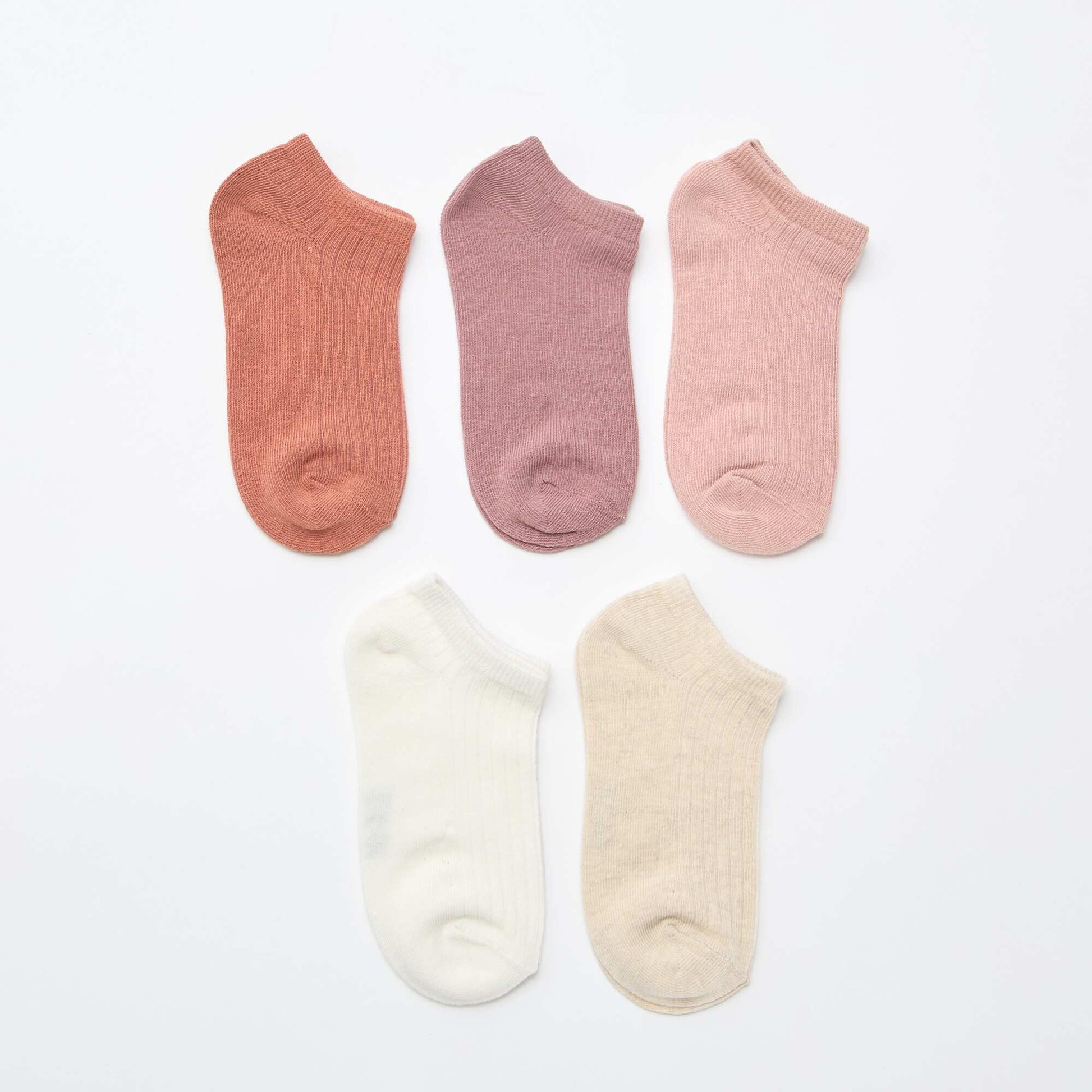 5-Pack Cotton Socks PINK