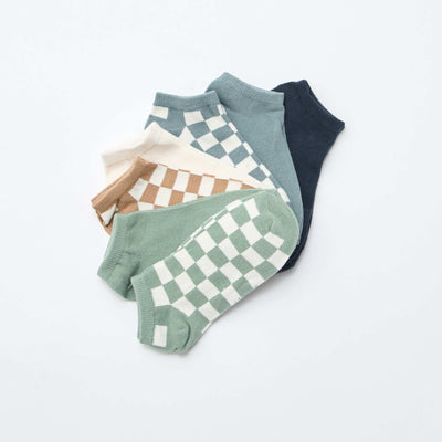 7-Pack of Invisible Ankle Socks KHAKI