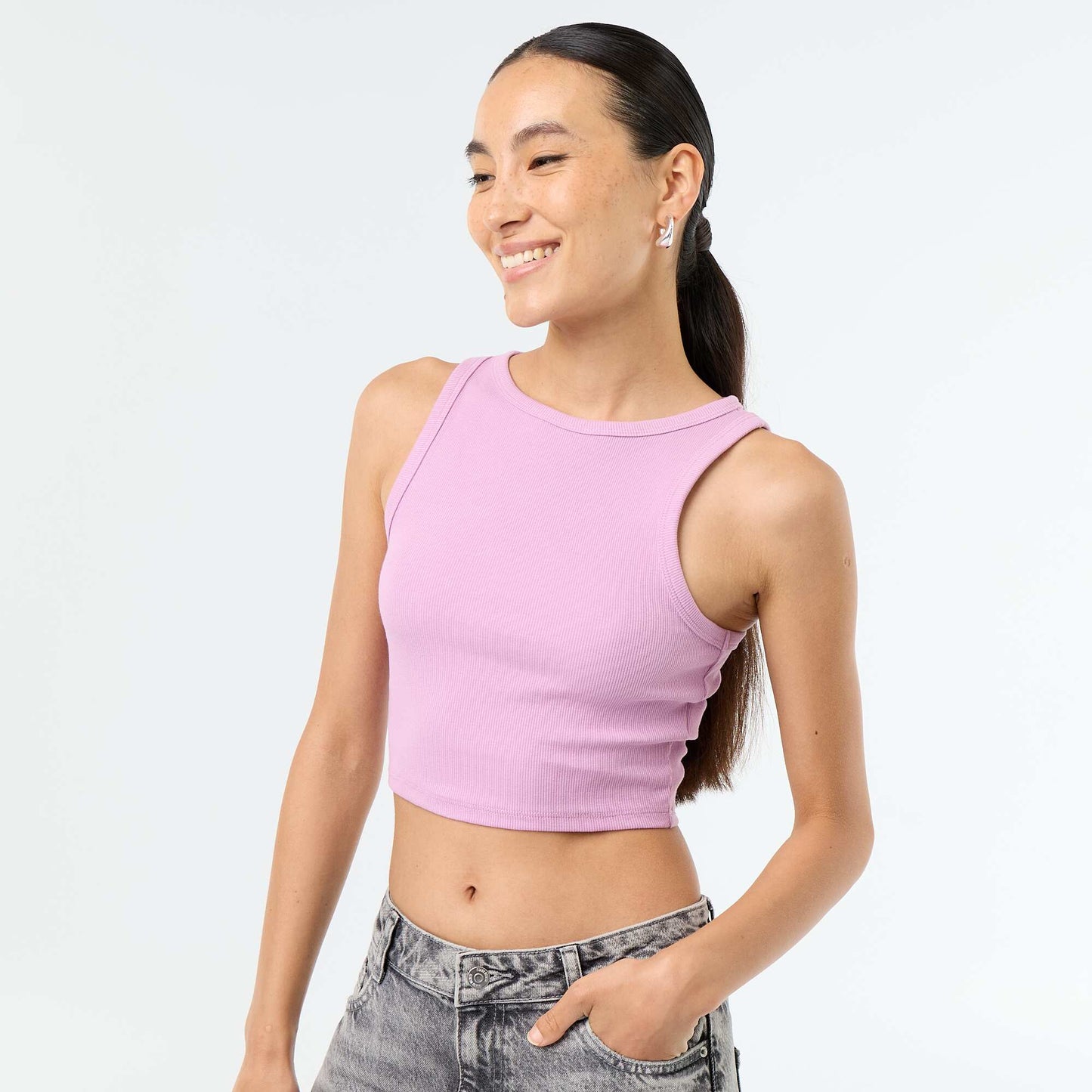 American Armhole Tank Top PURPLE
