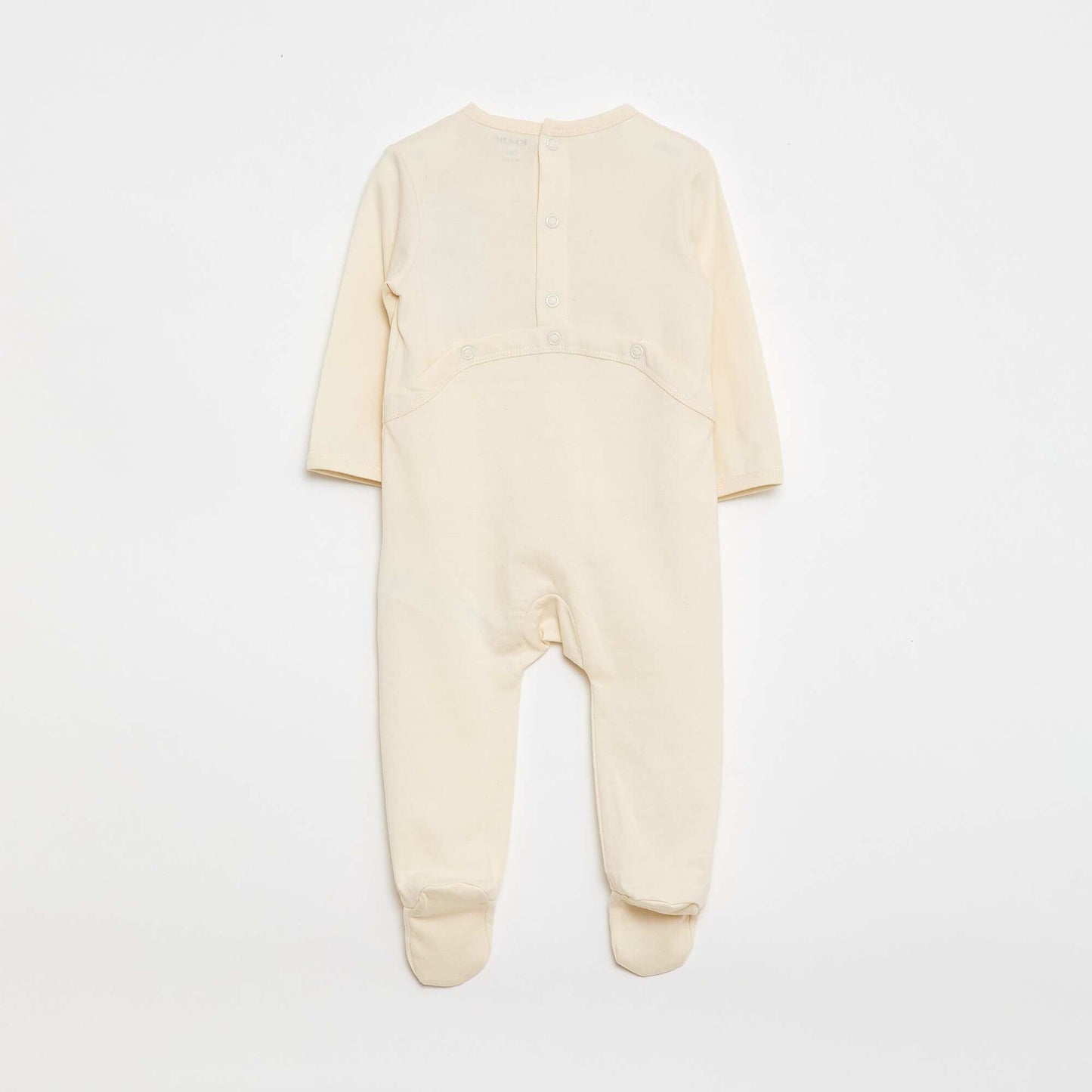 Long-Sleeved Footed Pajamas BEIGE
