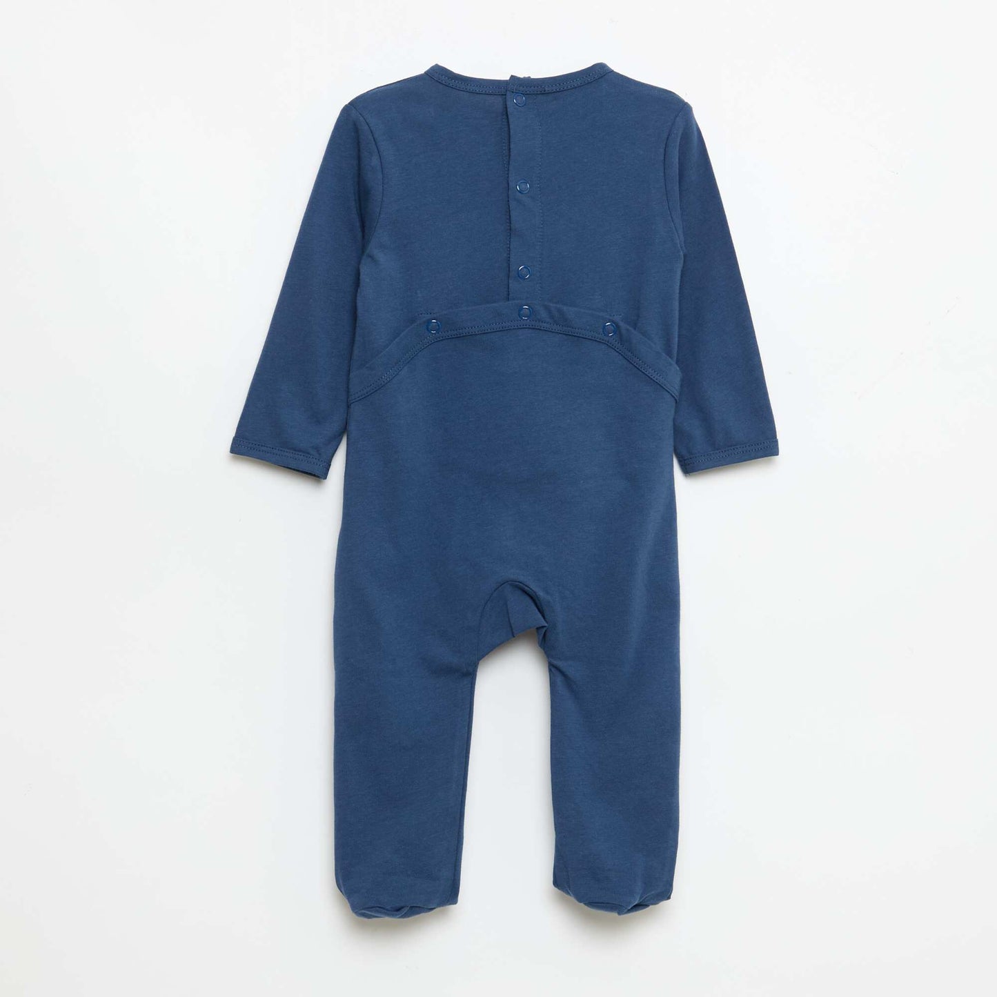 Long-Sleeved Footed Pajamas BLUE