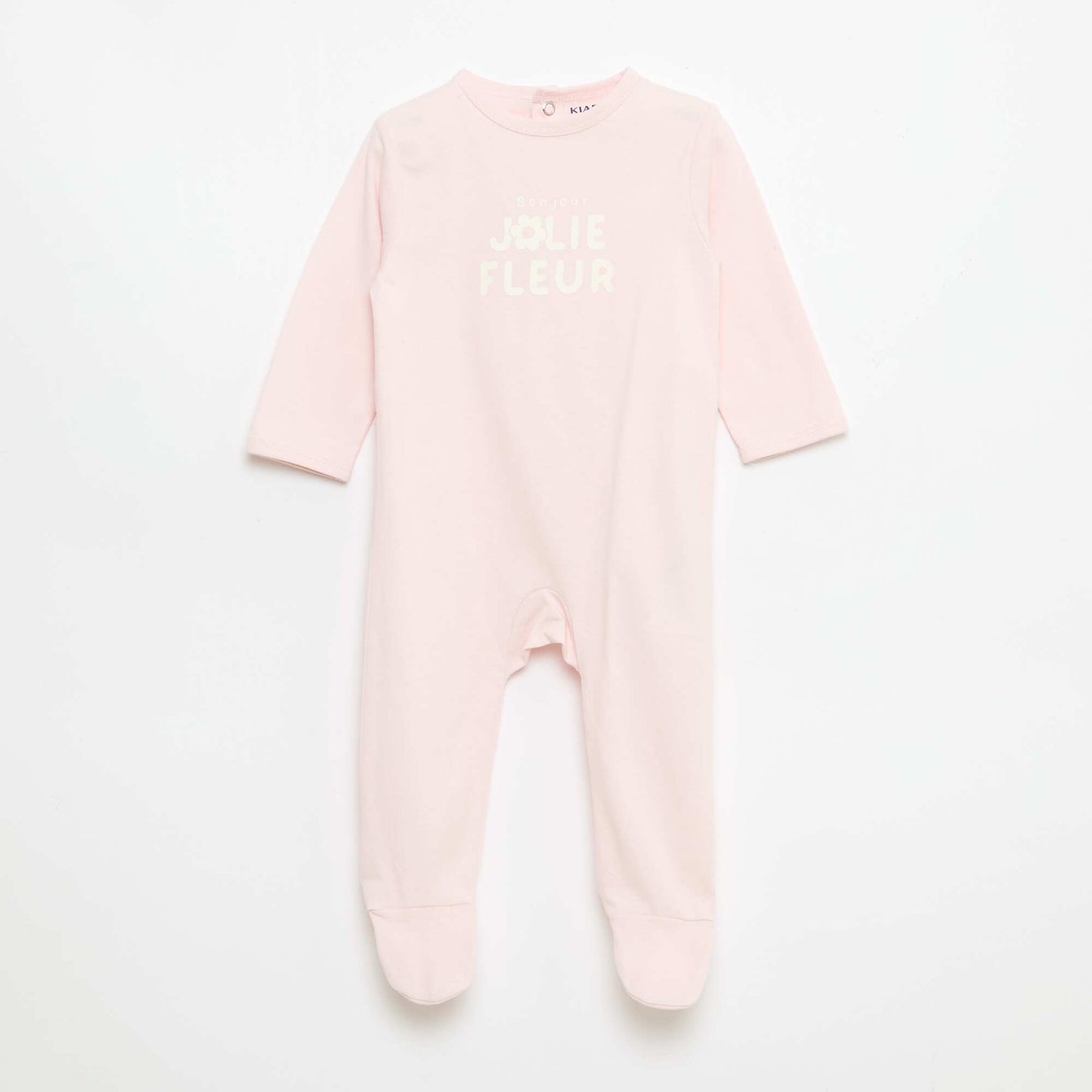 Long-Sleeved Footed Pajamas PINK