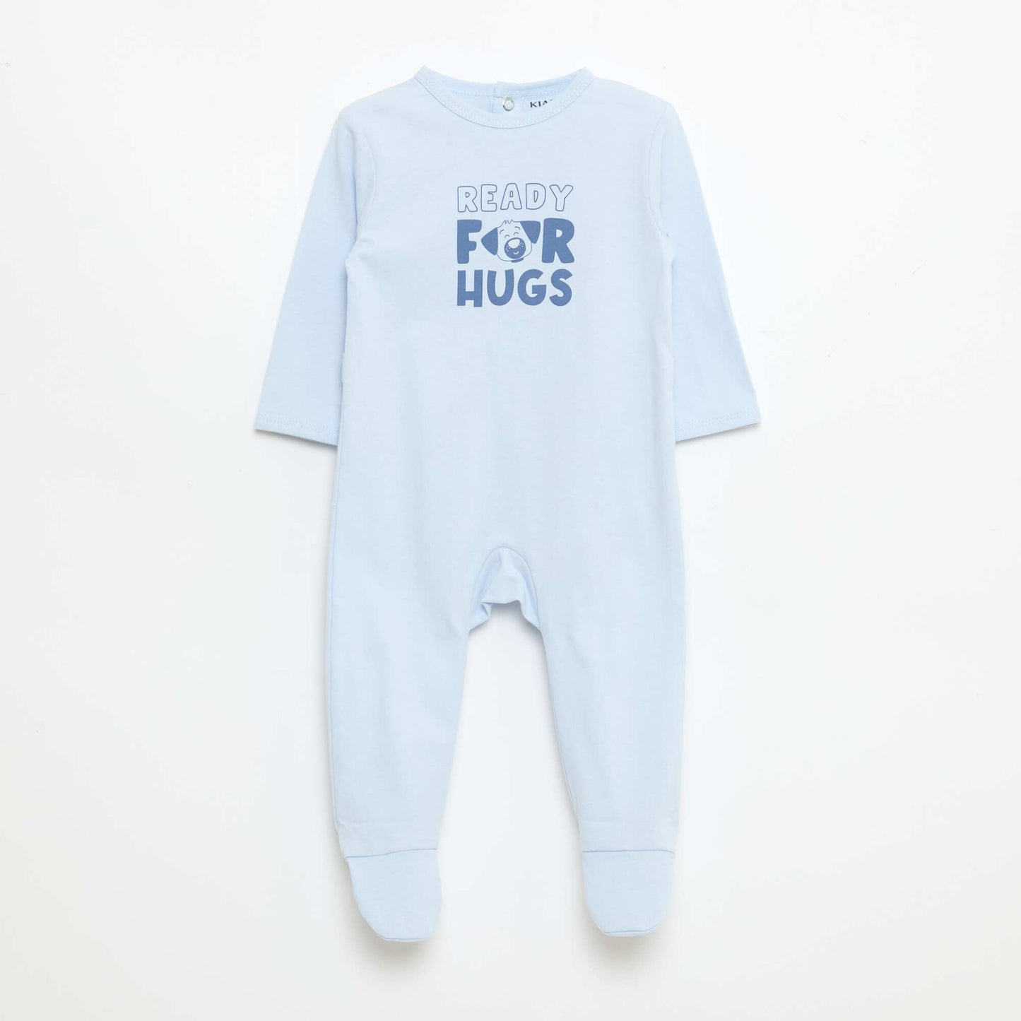 Long-Sleeved Footed Pajamas BLUE