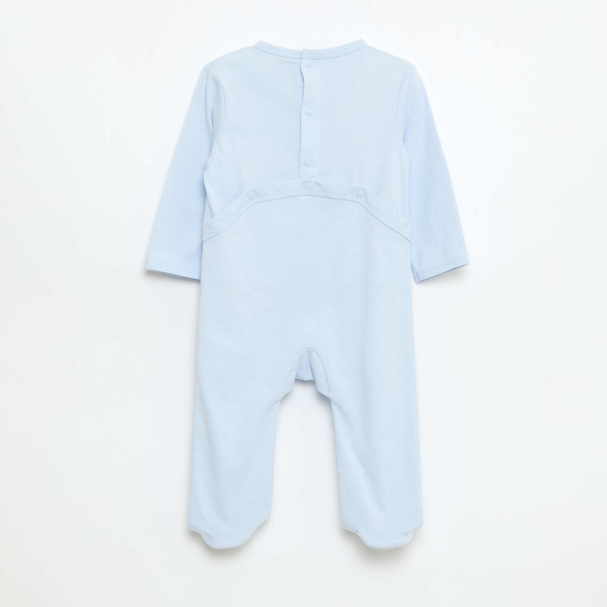 Long-Sleeved Footed Pajamas BLUE