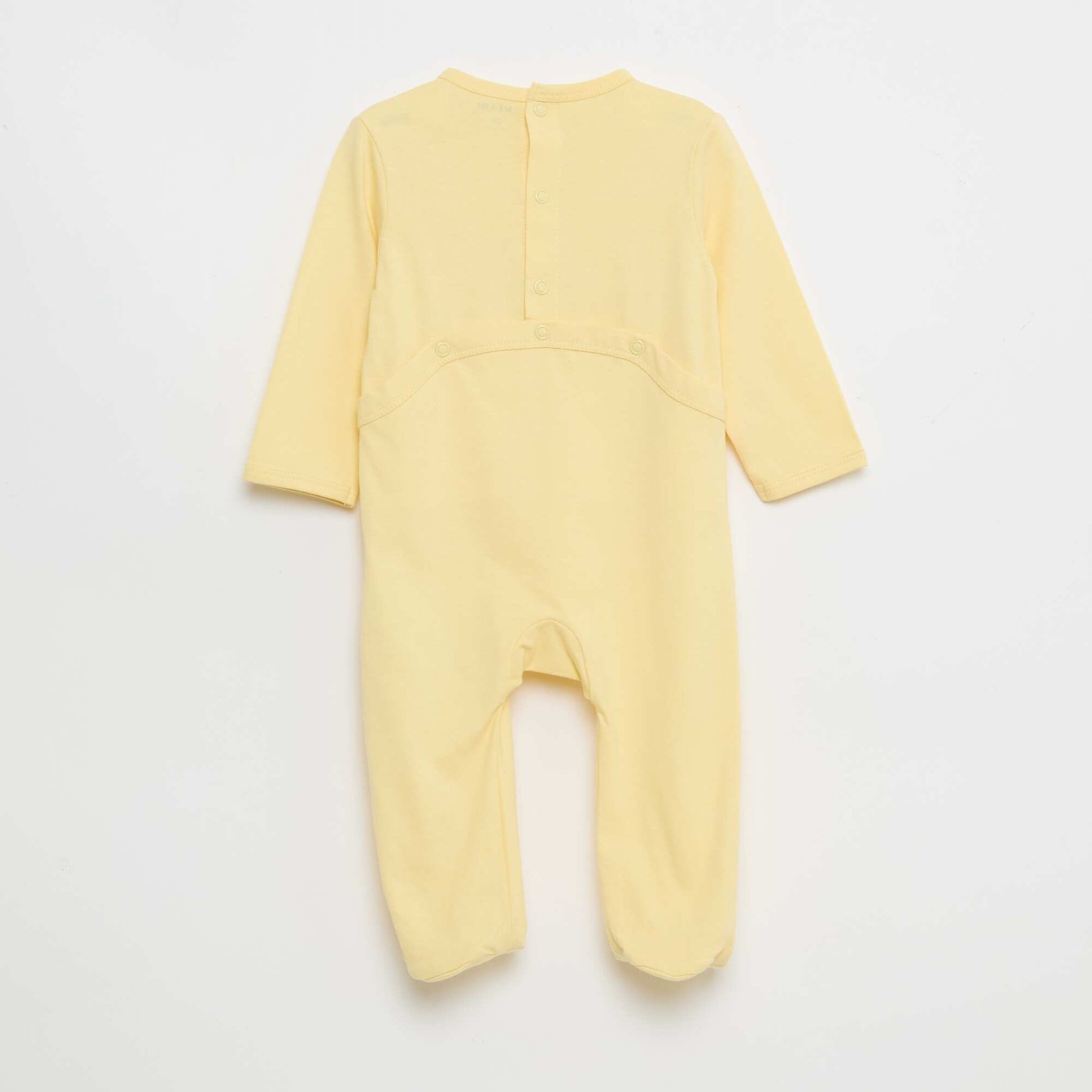 Long-Sleeved Footed Pajamas YELLOW