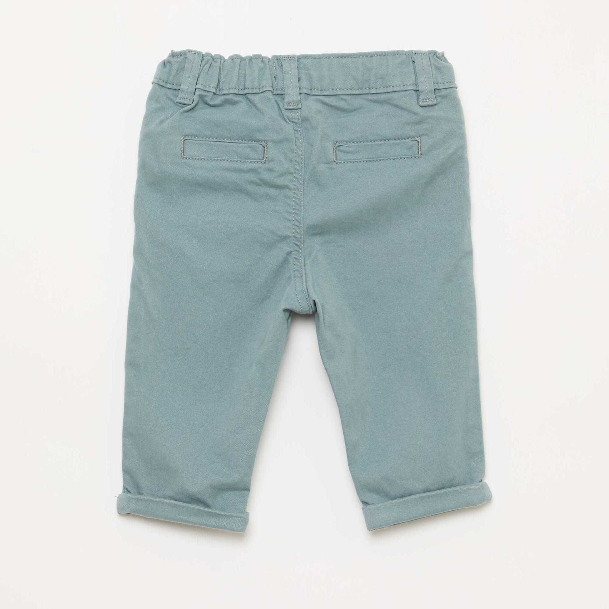 Straight-Leg Stretch Cotton Chinos BLUE