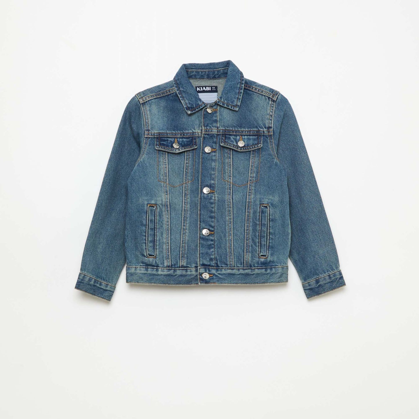 Denim Jacket with Button Fastening BLUE