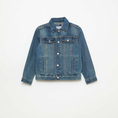 Denim Jacket with Button Fastening BLUE
