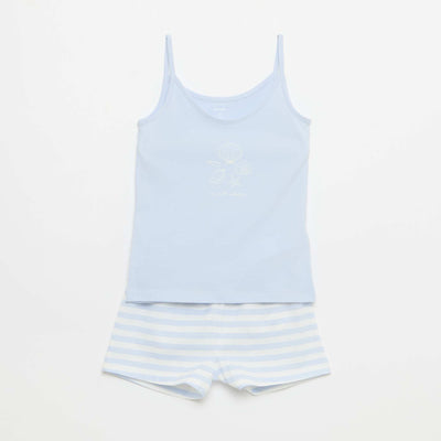 2-Piece Short Pyjama Set: Tank Top & Shorts BLUE