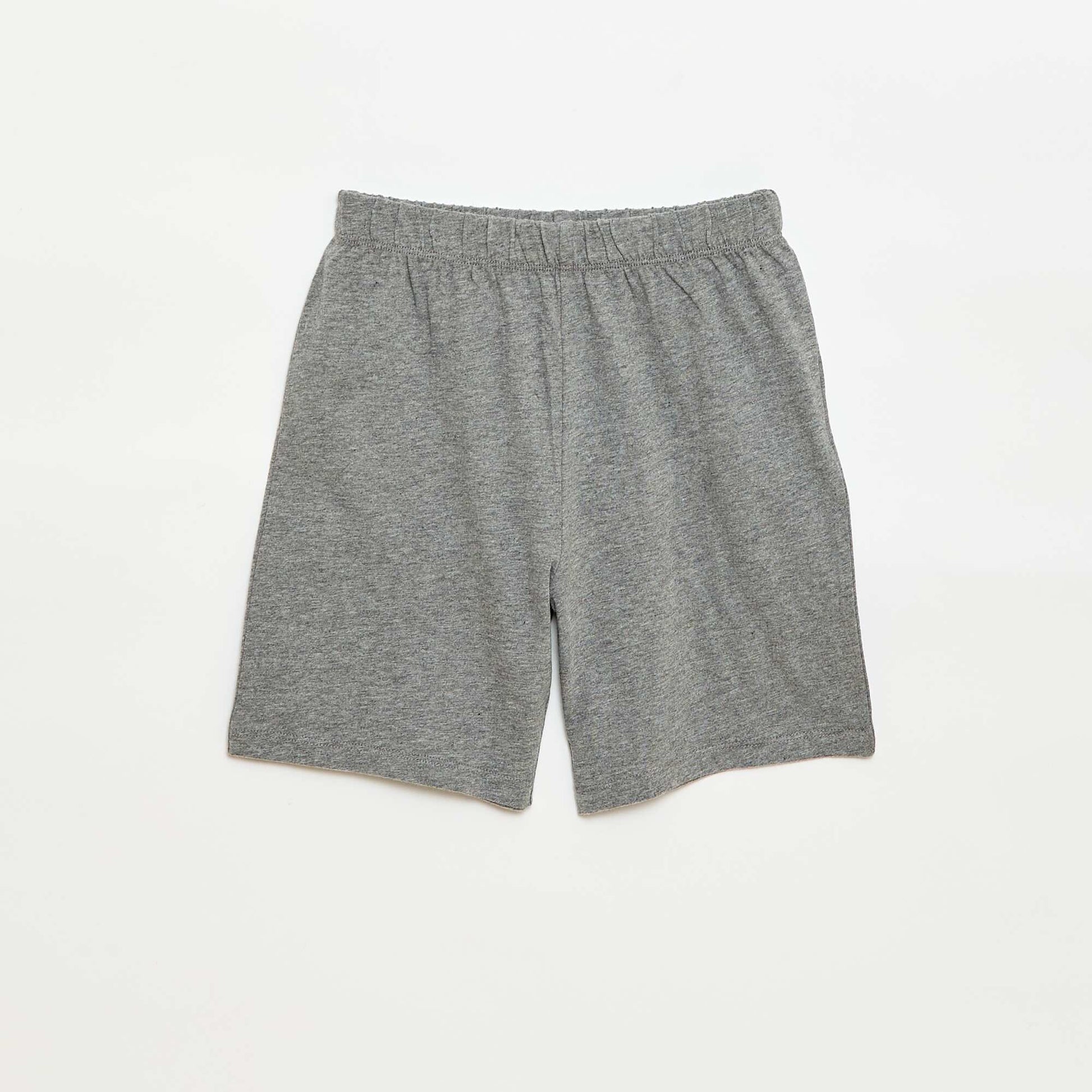 Short Pajama Set T-Shirt + Shorts - 2 Piece ORANGE