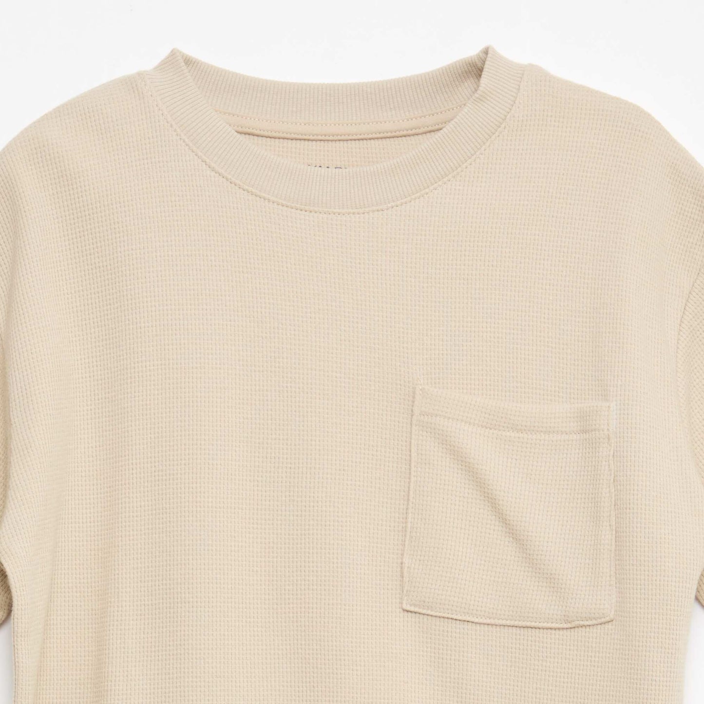 Plain Cotton Pajama Set BEIGE