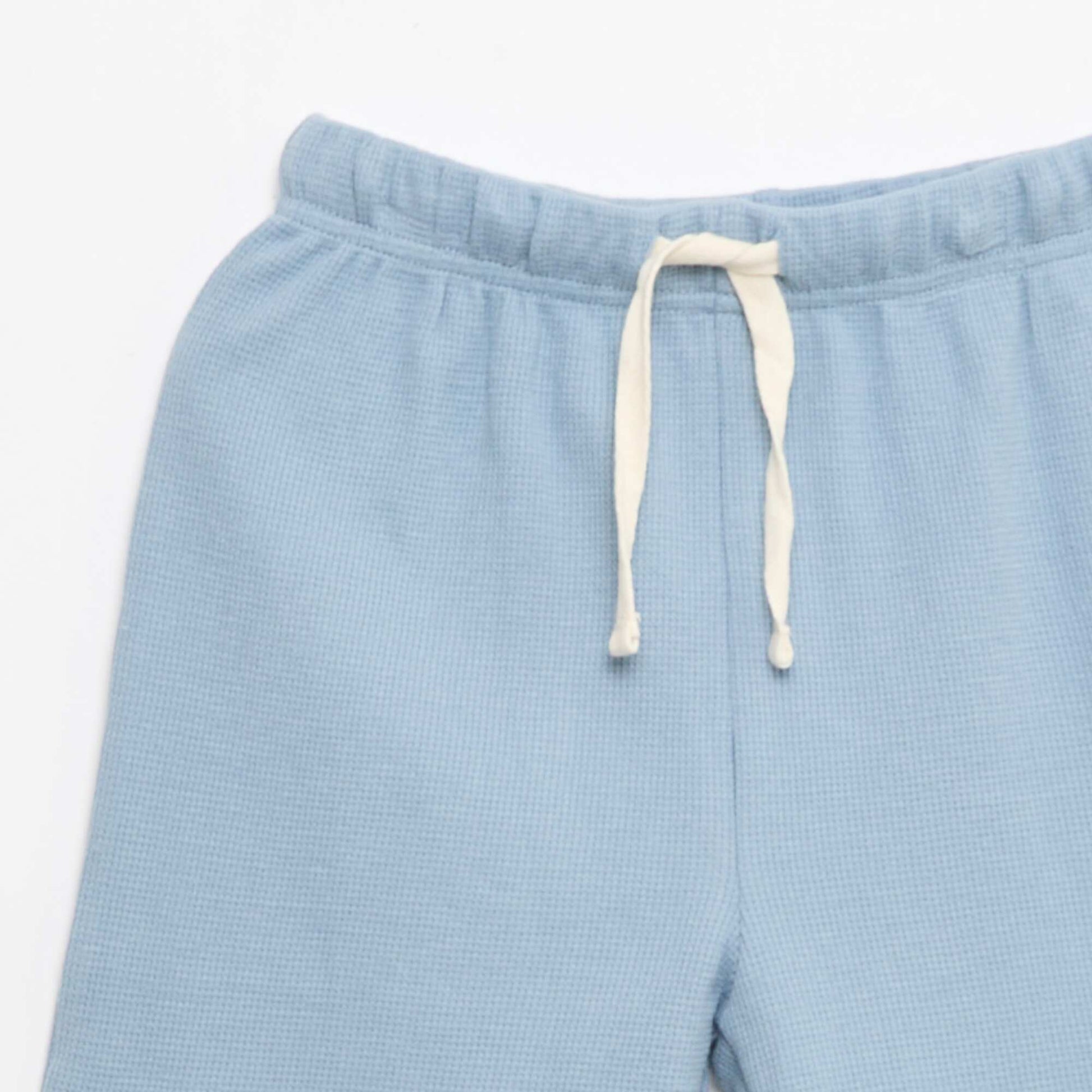 Plain Cotton Pajama Set BLUE