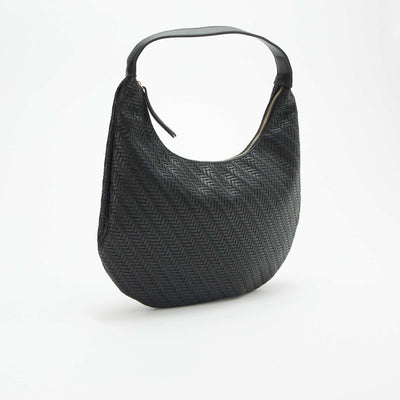 Large Faux Leather Tote Bag BLACK