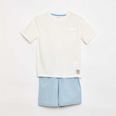 2-Piece Short Pajama Set BLUE