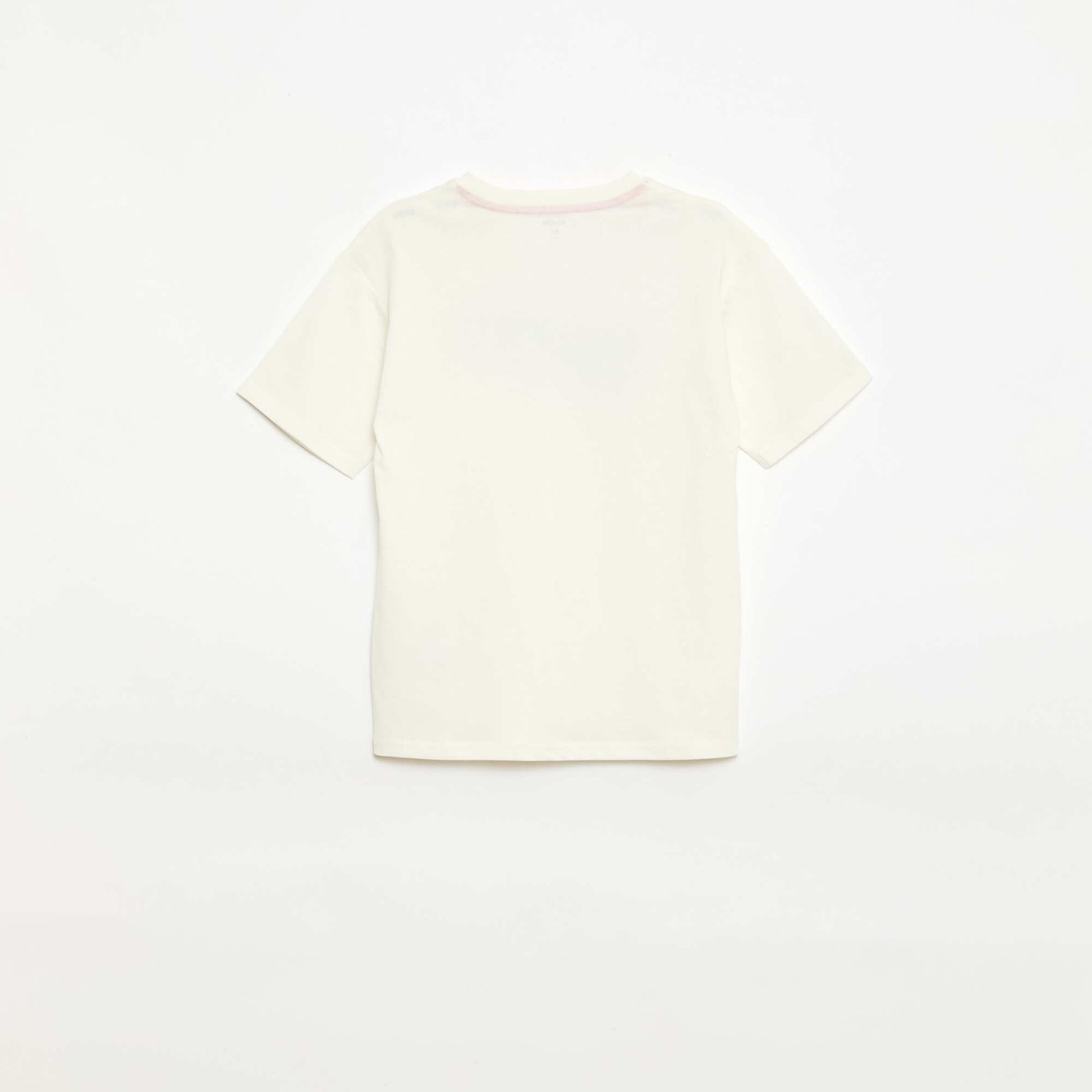 Short pajama set t-shirt + shorts - 2 pieces WHITE