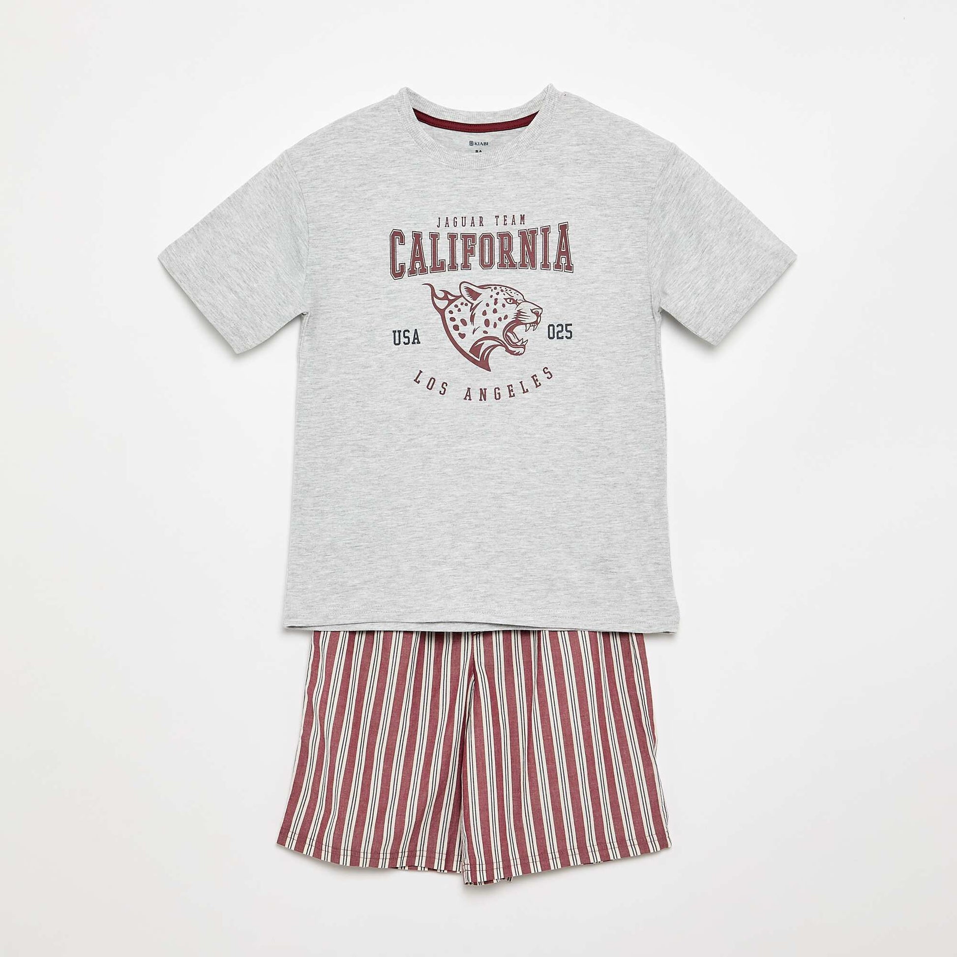 Short pajama set t-shirt + shorts - 2 pieces GREY