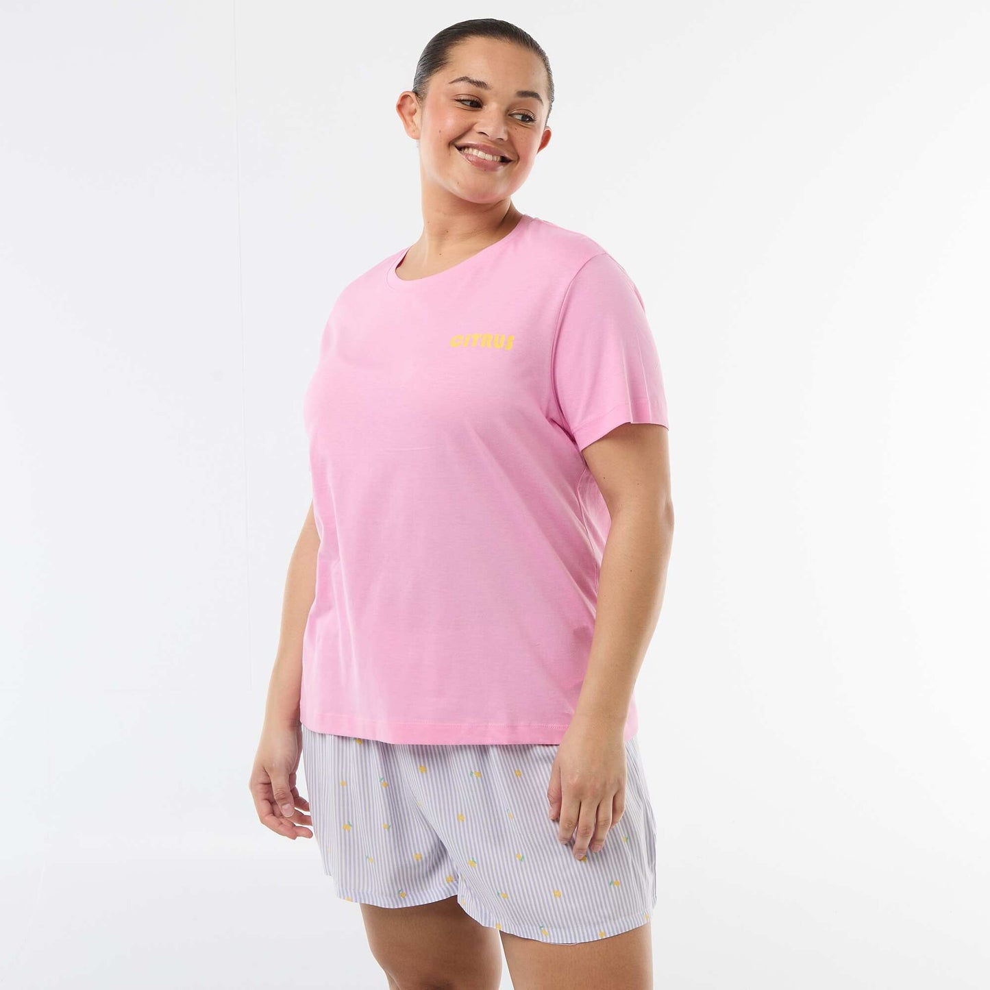Short Pyjama Set T-shirt + Shorts - 2 pieces PURPLE