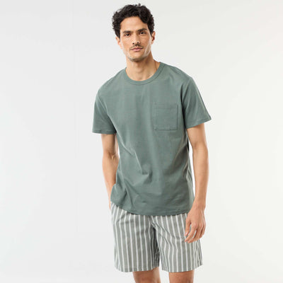 Short pajama set t-shirt + shorts - 2 pieces GREEN